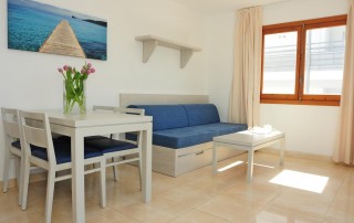 Playa den Bossa Central Apartment 6 guests AVEIBZAP Living room 2 - LeibTour: TOP aparthotels in Ibiza